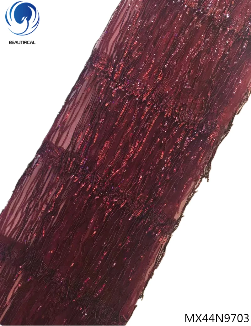 

Beautifical tulle french lace fabric sequins lace fabrics 2018 african tulle lace fabric elegant dress for big occasion MX44N97