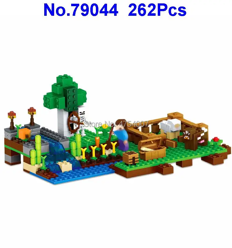 

79044 262Pcs MY World Farm steve zombie Lele Building Blocks Compatible 21114 Toy