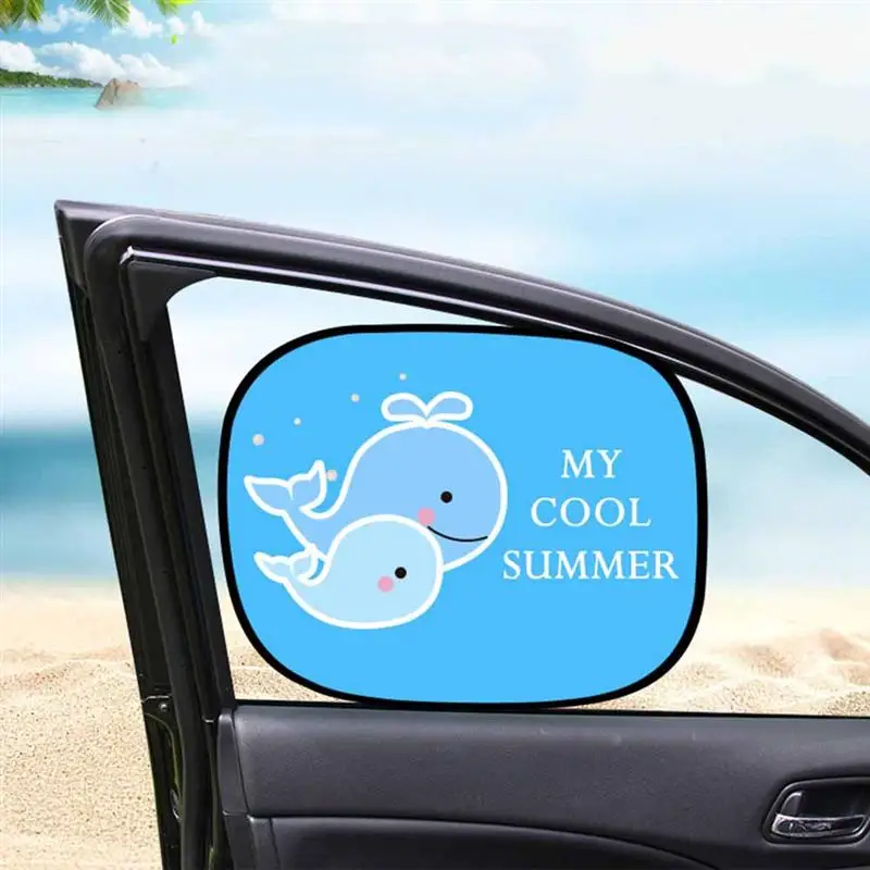 

2pcs Car Magnet Sunshade Sunscreen Insulation Visor Curtain Car Sunshade Side Gear Sun Block Two Whales High Quality