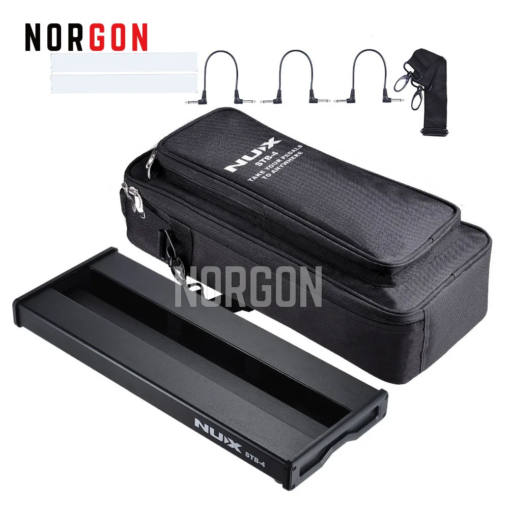 

NUX Guitar Effects Pedal Board Aluminium Alloy Board Magic Tape Cables High Quality Bag Parts and Accessories STB-4