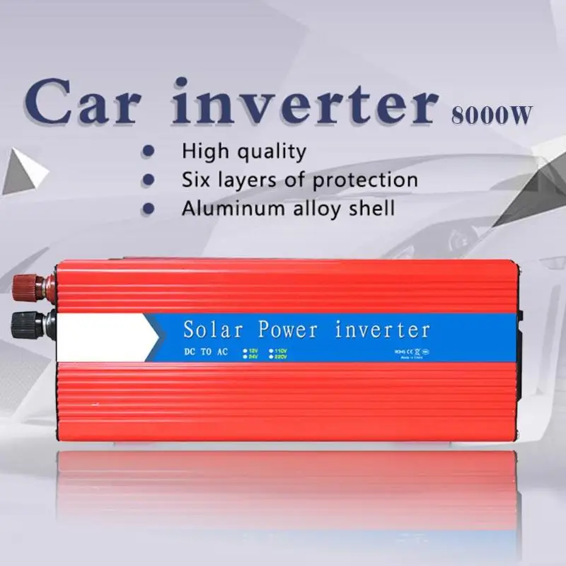 

8000W Car Power Inverter 24V to AC 220V USB Modified Sine Wave Converter Solar Power Inverter Overload Protection