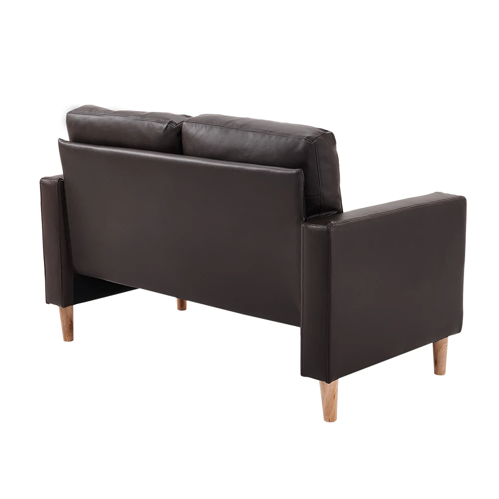 Panana 2 مقاعد أريكة فو الجلود الحديثة تصميم غرفة المعيشة مكتب اثاث الأسود أو البني أريكة جلوس