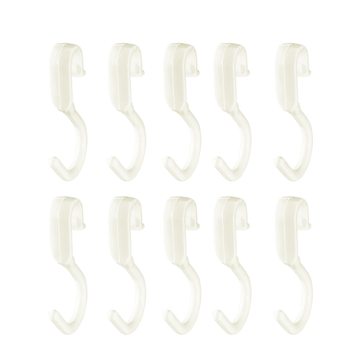 10PCS Plastic Hooks S-shaped Fangers Clothing Towel Baskets Hanger Hook (White) | Дом и сад