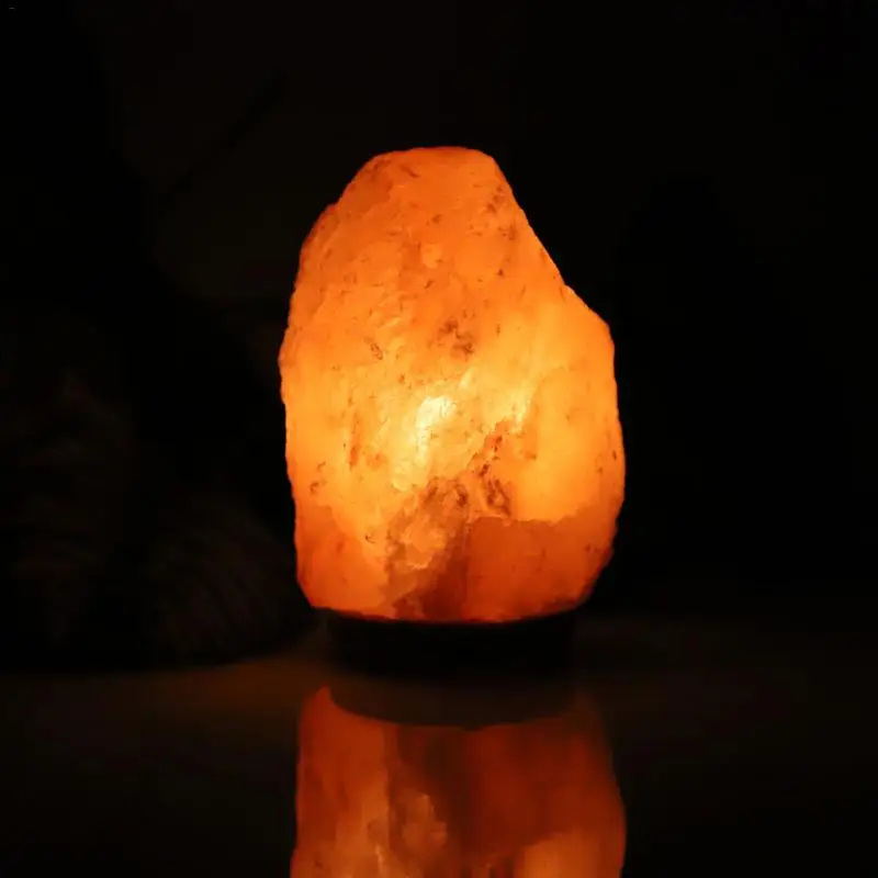 

Premium Quality Himalayan Ionic Crystal Salt Rock Lamp with Dimmer Cable Cord Switch US Socket 1-2kg - Natural