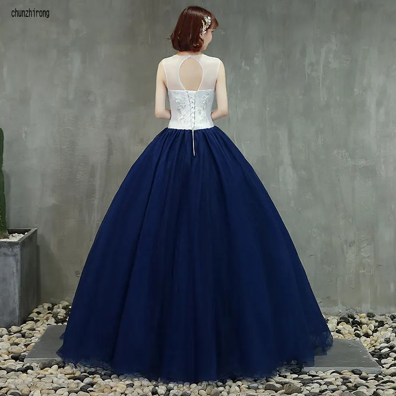 Свадебные Длинные вечерние платья Vestido De 15 Anos без рукавов кружевное с аппликацией
