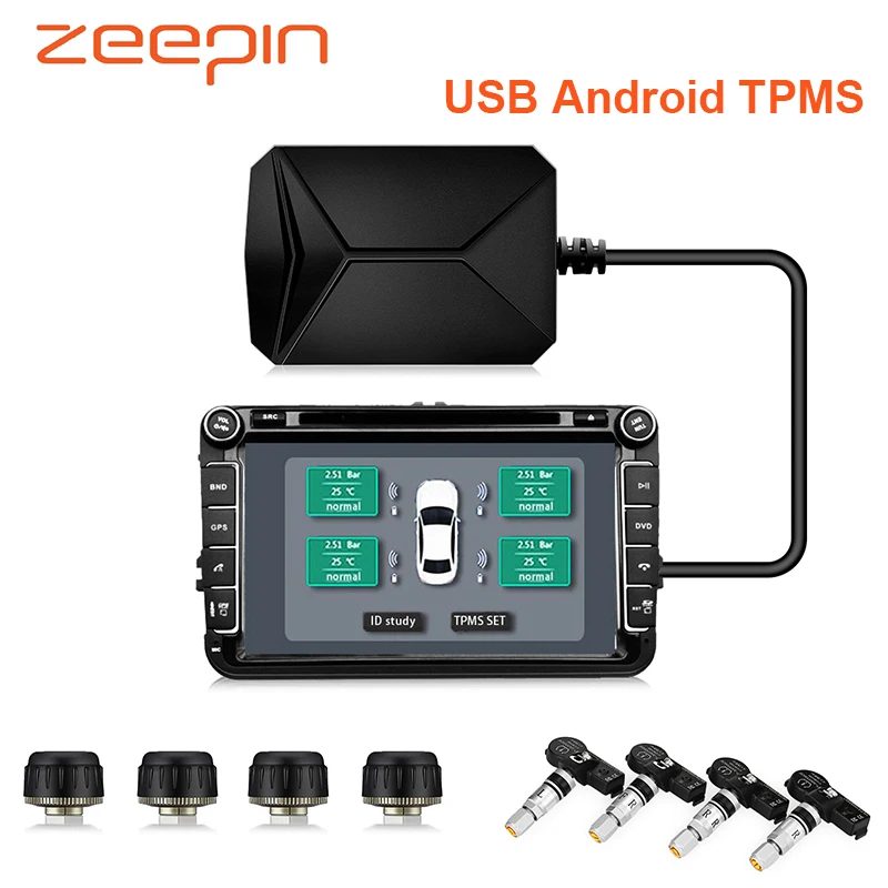 USB Smart Car TPMS Android DVD Navigation Car Tire Pressure Monitoring