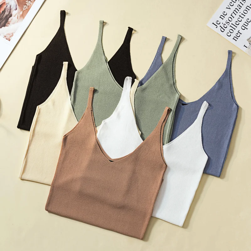 

New 2018 Autumn Women's Casual Knit Vest Sleeveless Summer Sling Top Femela Black White Colete Feminino