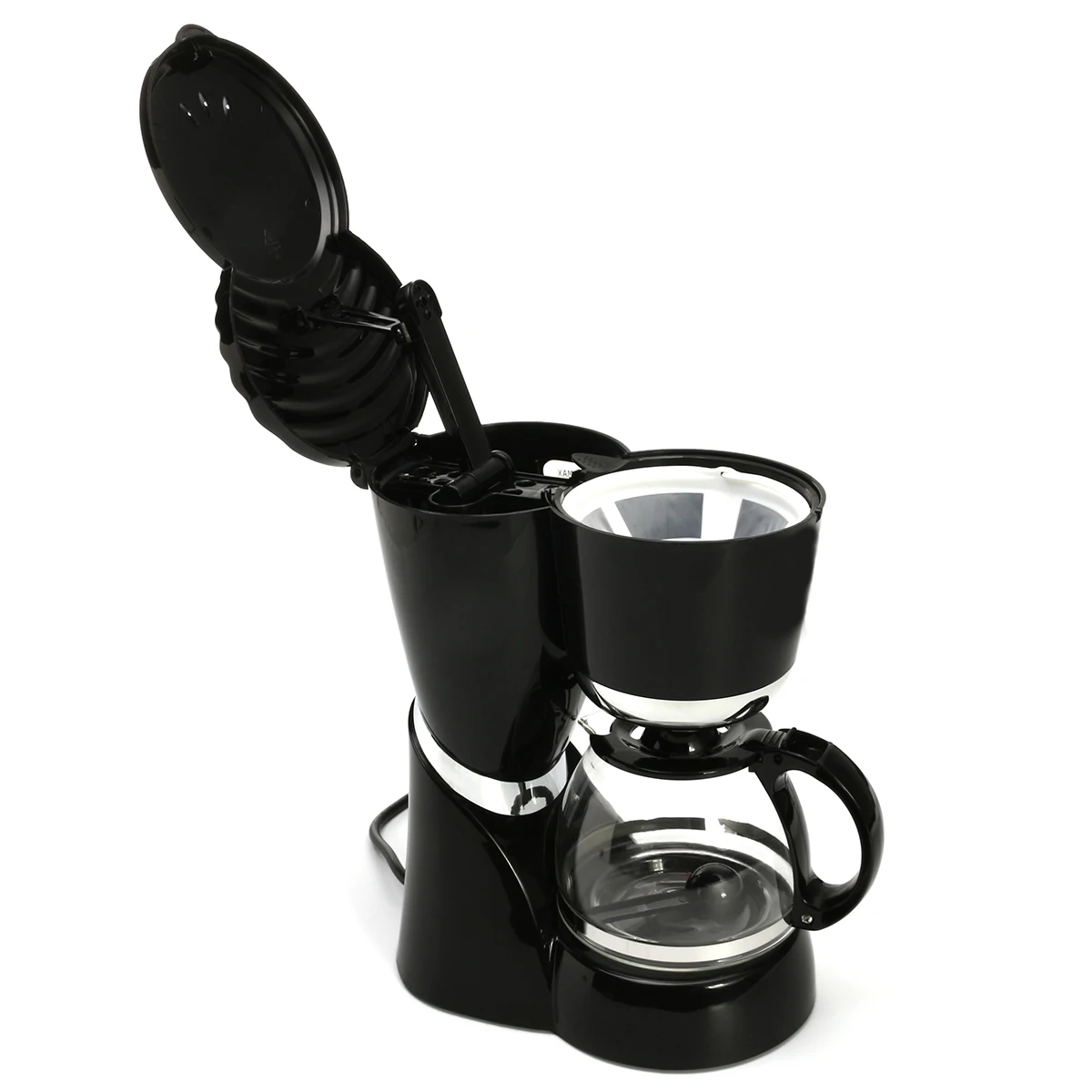 600ml Electric Automatic Coffee Maker Machine Black Drip Filter Coffee Maker Latte Expresso Tea Kettle Household Pot Appliance