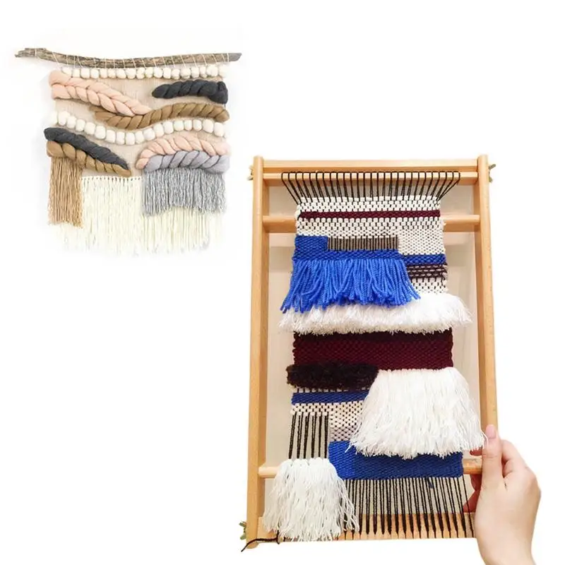 Ткацкий станок набор ручной тканый костюм DIY бытовые гобелены шарф деревянный многофункциональный ткацкий станок швейная машина