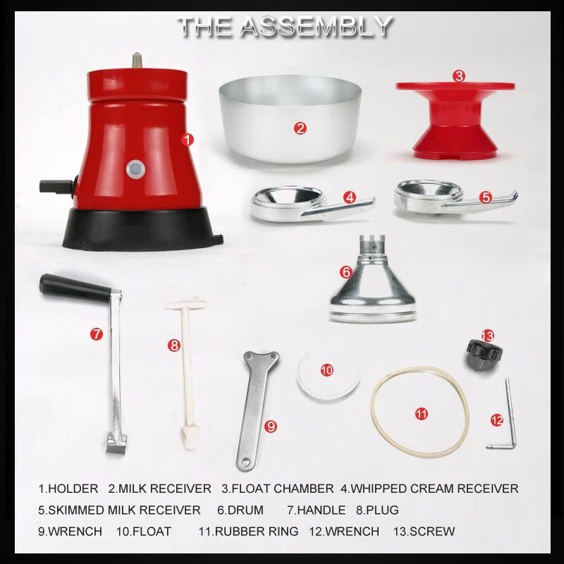  80L/H Manual Milk Cream Separators for home Kitchen - 32963964283