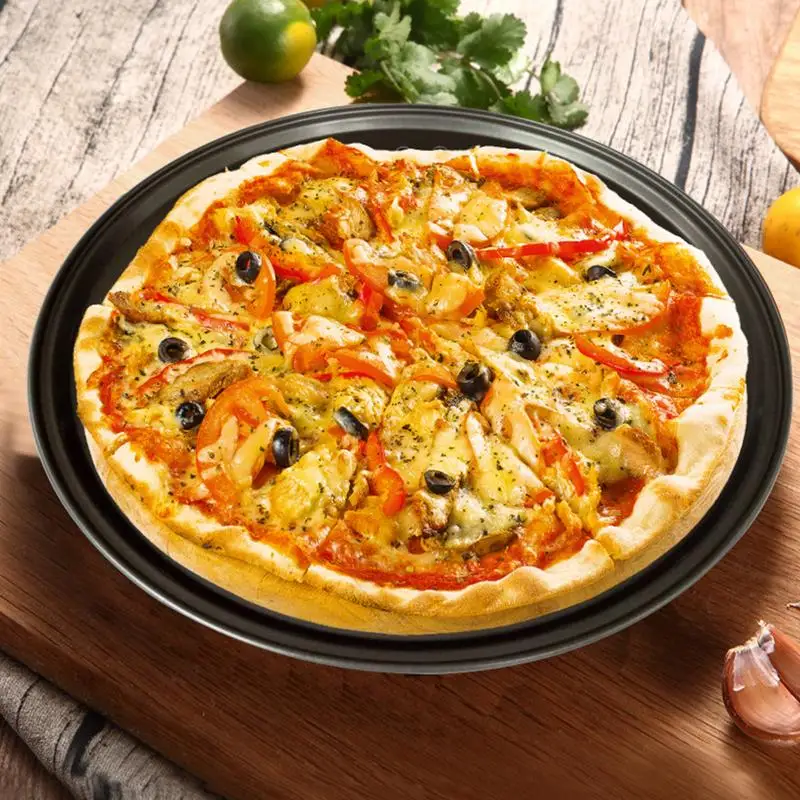 2PCS/set Carbon Steel Nonstick Pizza Baking Pan Tray Pizza Plate Dishes Holder Bakeware Home Kitchen Baking Tools size 32cm 2PCS/set Carbon Steel Nonstick Pizza Baking Pan Tray Pizza Plate Dishes Holder Bakeware Home Kitchen Baking Tools size 32cm