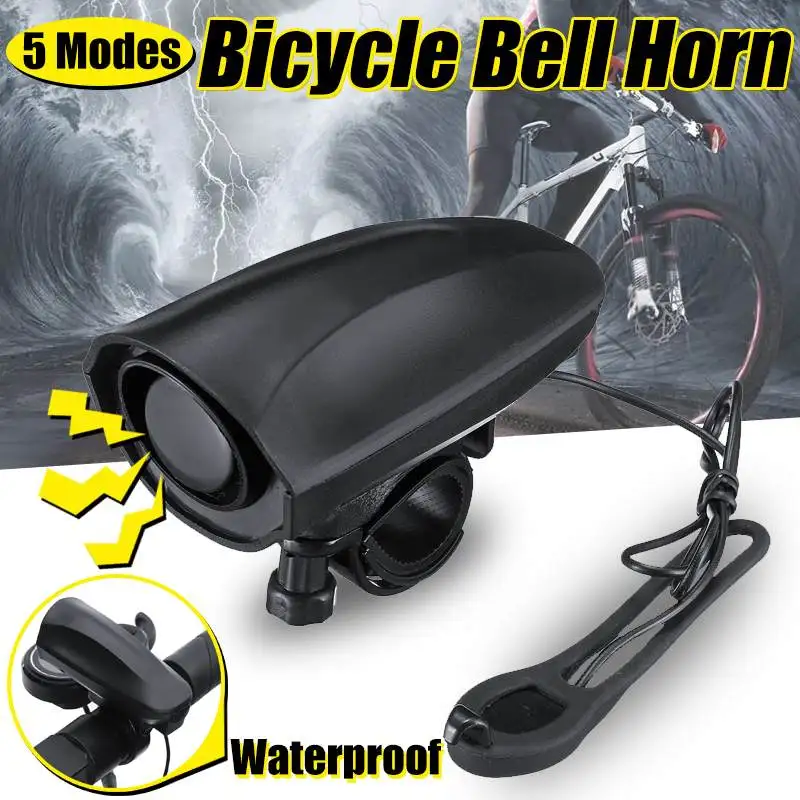 

5 Tone Bicycle Bell Battery Loud Bike Horn Waterproof Road Cycling Multifunction Electronic Siren Kids Bike Accessories Scooter