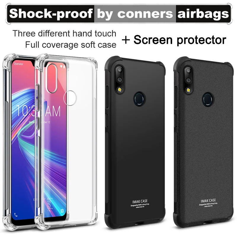 

Airbag version For Asus Zenfone Max Pro M2 ZB631KL Case Screen Protector IMAK Soft TPU silicone phone shell Silicon Back Cover