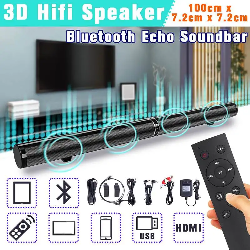 

bluetooth Sound Bar TV Speaker Wired and Wireless Speaker 3D Home Theater Surround Subwoofer Soundbar For TV PC Phone