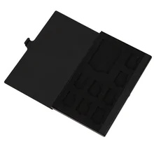 Monolayer Aluminum Alloy 1SD 8TF Cards Micro Memory Case Storage Box Holder