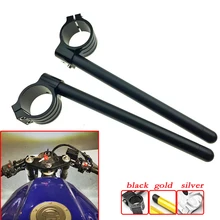Мотоцикл руль Racing Регулируемый ЧПУ 31/32/33/35/37/39/41/48/51 мм клип на Ons Fork Руль Ручка Кафе Racer Moto