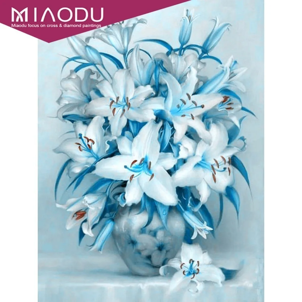 Miaodu 5d алмазная живопись полная картина квадратный цветок домашний декор
