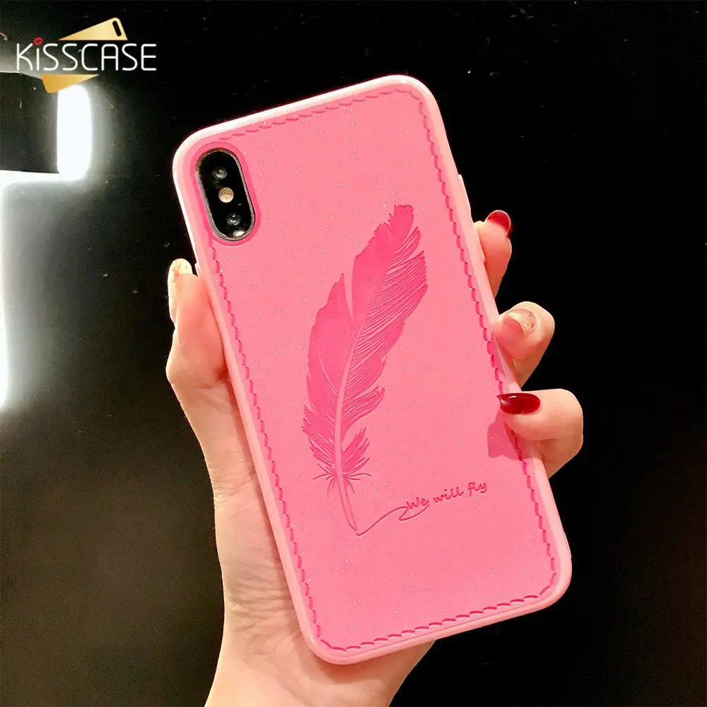 KISSCASE Модный черный чехол для iPhone 8 7 XS X 6 S Plus Роскошные шикарные Чехлы мобильных