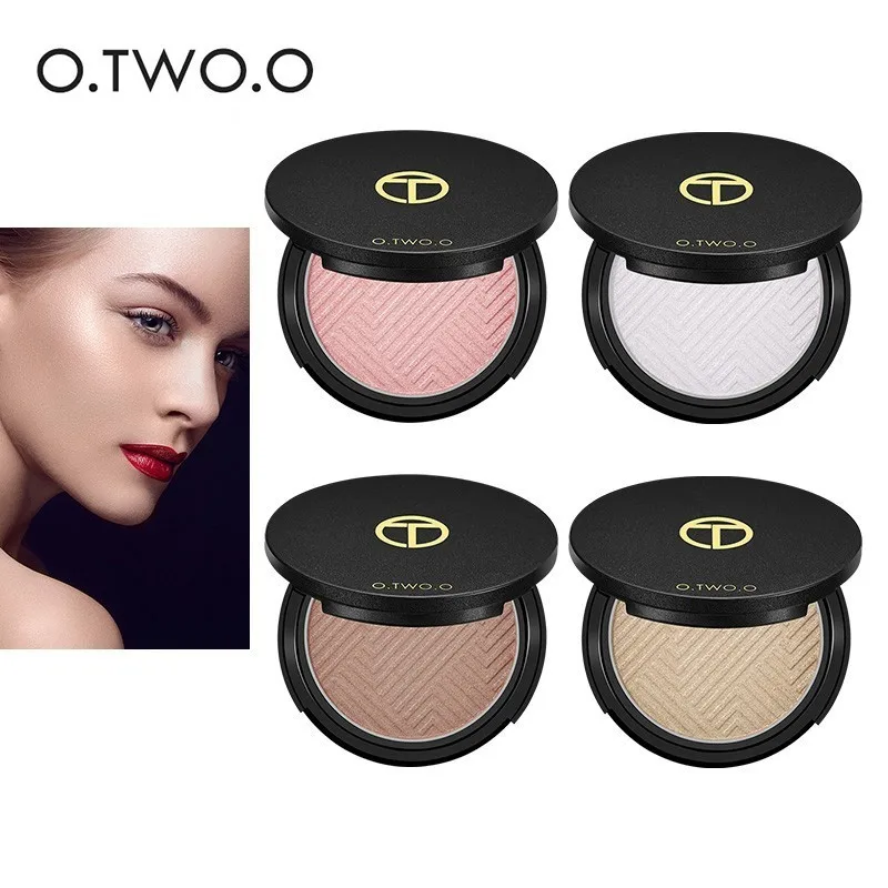 Blueness O.TWO.O Brand Whitening Powder Illuminator Brighten Baked Face Makeup Oil Control Glow Bronzer Highlighter | Красота и