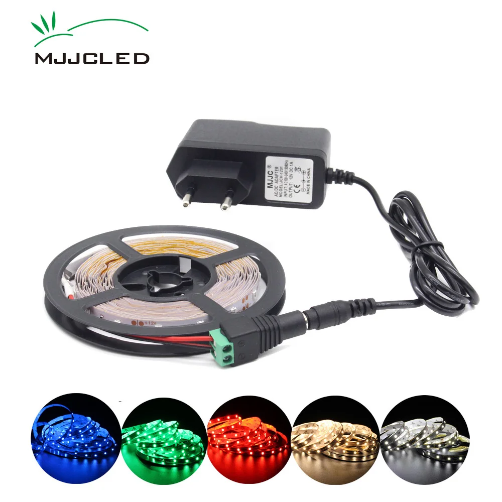 Гибкая светодиодная лента 12 В 5 м водонепроницаемая e 10 RGB SMD 2835 теплый и холодный