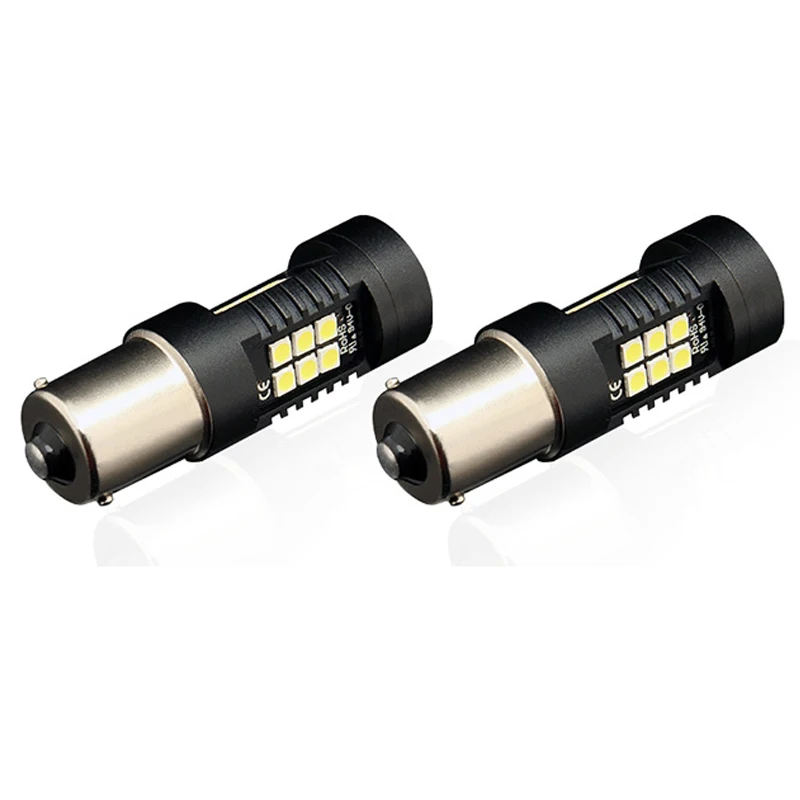 

2pcs 6000K Yellow 3030 21 SMD LED Car Turn Signal Light BA15S 1156 DC 10V-30V
