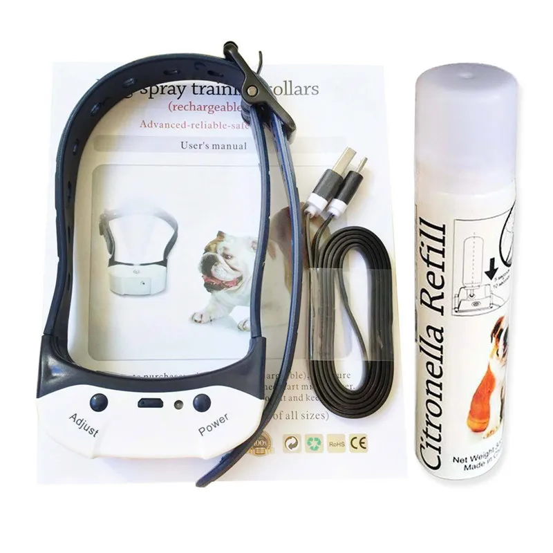 Стоп лай Citronella перезаряжаемые ошейник для собак анти кора Pet поезд туман спрей