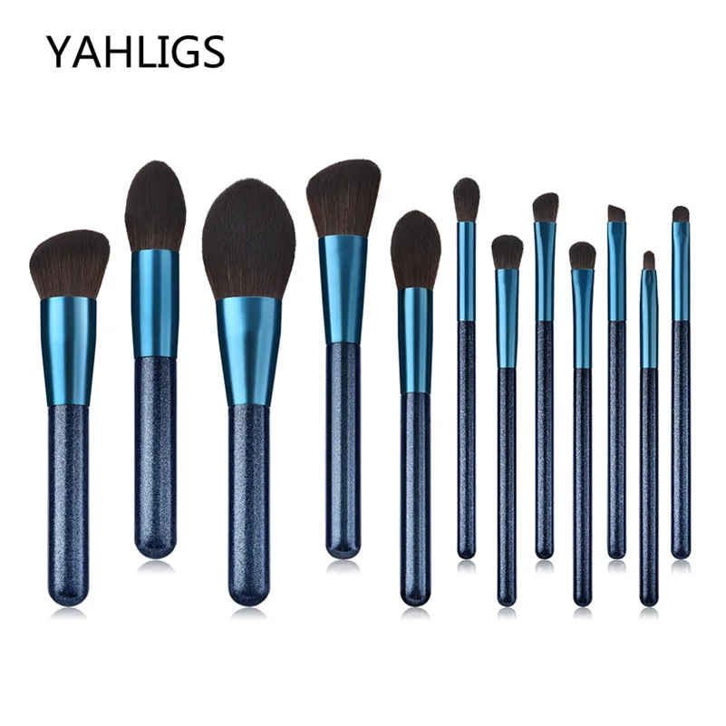 

YAHLIGS 12pcs Makeup Brushes Foundation Blending Powder Eyeshadow Contour Concealer Blush Cosmetic Beauty Make Up Tools YA156