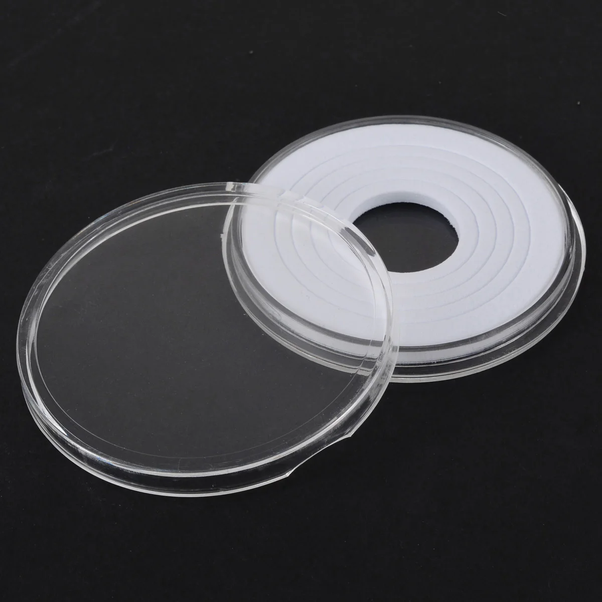 20pcs 46mm Round Clear Coin Capsules Holder Storage Case Container Display Boxes Small Plastic Coin Case for Zodiac Coins