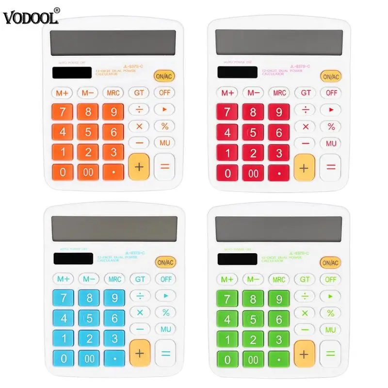 12 الرقمية الشمسية وظيفة حاسبة الأعمال المحاسبة الإلكترونية المحمولة حاسبة 7 بطاريات الرياضيات لوازم مكتبية 12 الرقمية الشمسية وظيفة حاسبة الأعمال المحاسبة الإلكترونية المحمولة حاسبة 7 بطاريات الرياضيات لوازم مكتبية