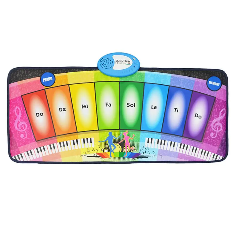 

Children's Music Dance Blanket Rainbow Piano Glowing Multifunctional Game Pad Music Game Mat Music Educational Toy Gift For Kids