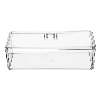 

1 Pc Storage Box Acrylic Rectangle Transparency Tea Bag Organizer Storage Container Sorting Container with Dustproof Lid