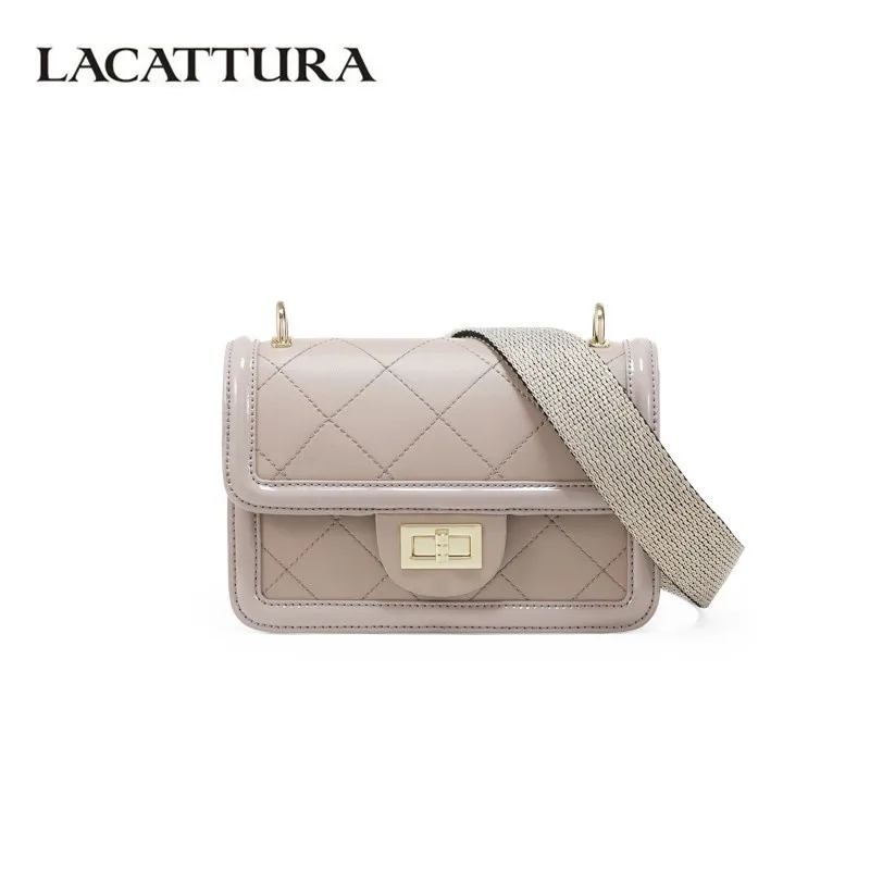 

LACATTURA Women Fashion Small Handbag New 2019 Designer Plaid Flap Shoulder Bag Crossbody for Ladies Luxury Messenger Bag