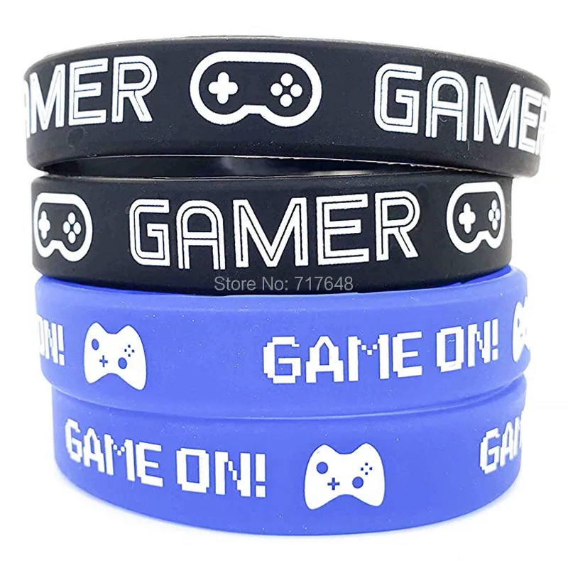 

300pcs GAMER GAME ON! wristband silicone bracelets free shipping by epacket A
