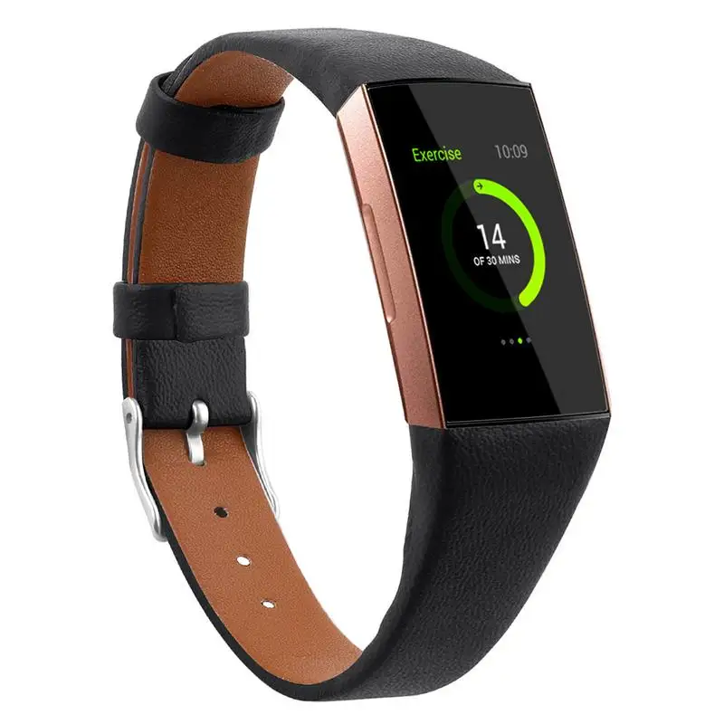 S/L женские часы с ремешком из натуральной кожи браслет ремешок для Fitbit заряд 3 &