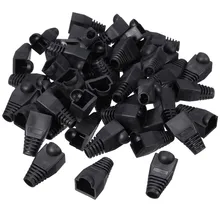 50x De Inicialização de Plástico Cap Plug Cabeça para RJ45 Cat5/6 Cabo Conector Modular Rede