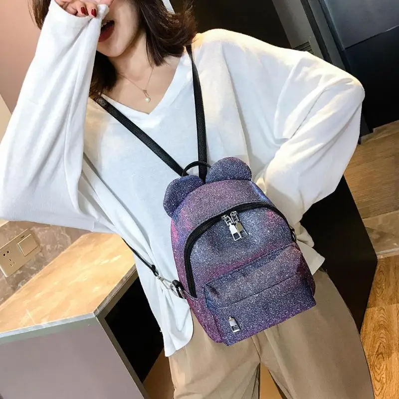 

Trendy Fashion Gradient Color Backpacks Simple Shoulder Bagpack Korea Large Capacity Youth Teenage Girls Travel School Bag 2019