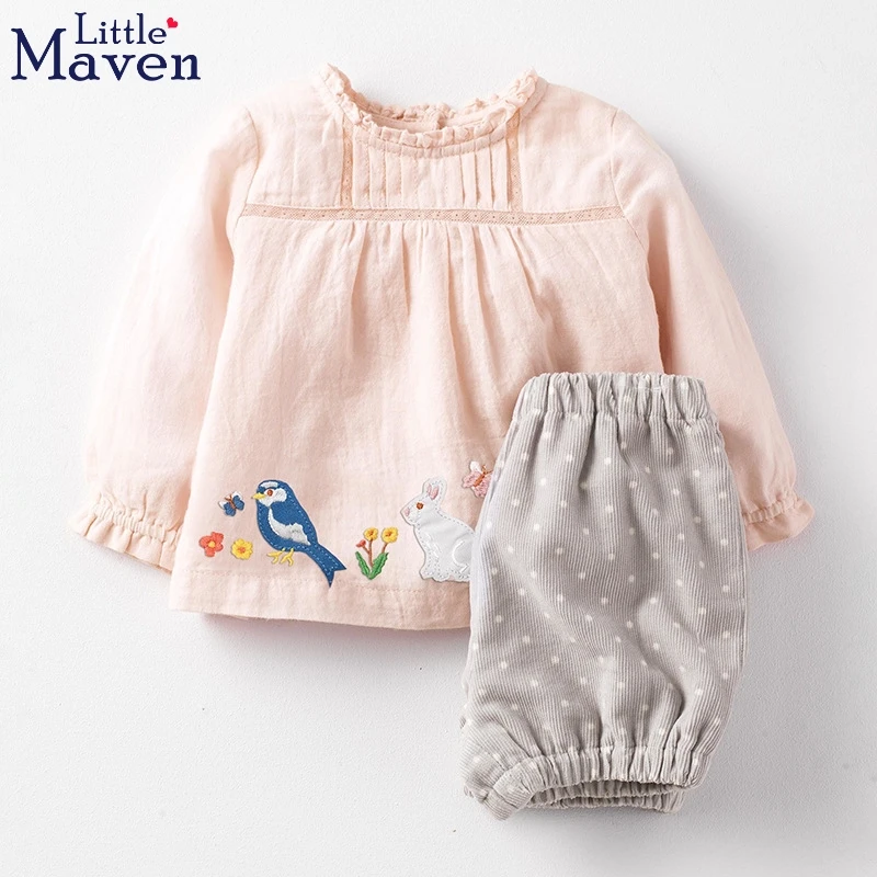 

Little maven brand boutique kids clothing girls clothes sets for 2018 fall season