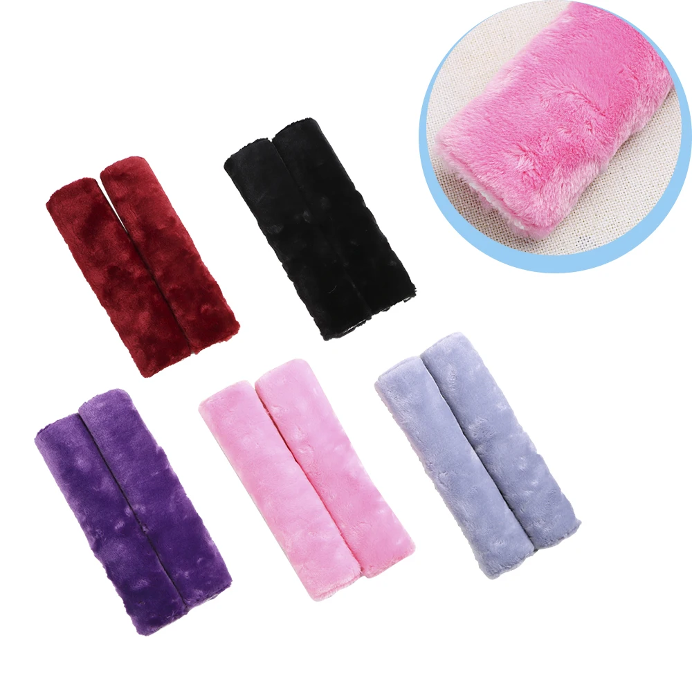 Seat Belt Covers 2Pcs Soft Plush Car Seat Belt Cover Shoulder Pad Winter Comfortable Driving Universal Automobiles Seatbelt