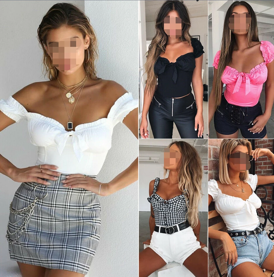 

Sexy Lady Top Tank Women Front Knot Bralette Bralet Bra Bustier Crop Top Tank Top Summer Lady Girl Tees T-Shirt New