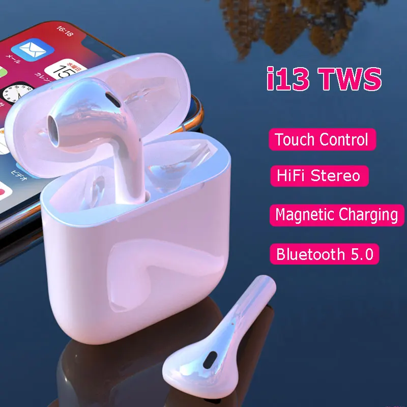 

i13 TWS Wireless Bluetooth Earphones Wireless Headphones Headset 2019 Ear Earbud for iPhone 7 Xiaomi i10 i12 i7s i9 TWS