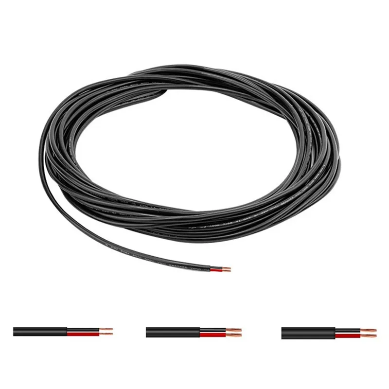 CLAITE 10 м 2Pin Водонепроницаемый Электрический провод 24/22/20 AWG удлиненный ПВХ