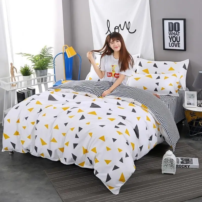 

Letto Matrimoniale Beddengoed Dekbedovertrek Lits-jumeaux Bed Linen Cotton Ropa De Cama Sheet And Quilt Bedding Set