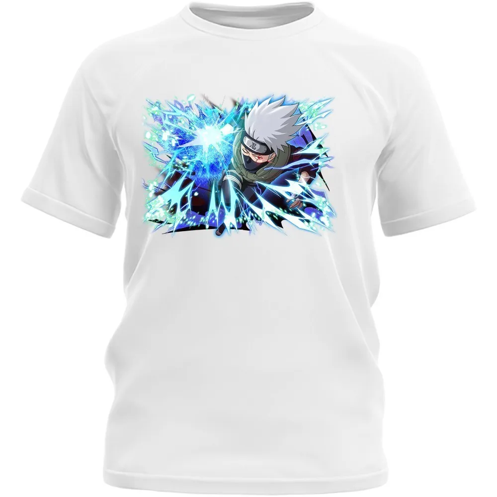 

3D Printed Casual Men Shirts Japanese Anime Manga Naruto Kakashi Print 100% Cotton Cool Boys Summer Tops Short Sleeve T-shirts