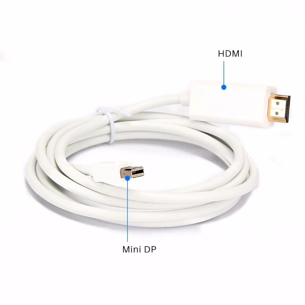 FORNORM 6 футов мини дисплейный порт для интерфейса Thunderbolt DP к HDMI Кабель адаптер Apple Mac