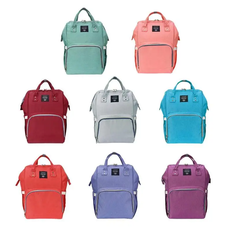 

Mommy Backpack Diaper Bags Waterproof Large Capacity Casual Baby Care Bag Fashion Solid Color Nappy Changing Organizer