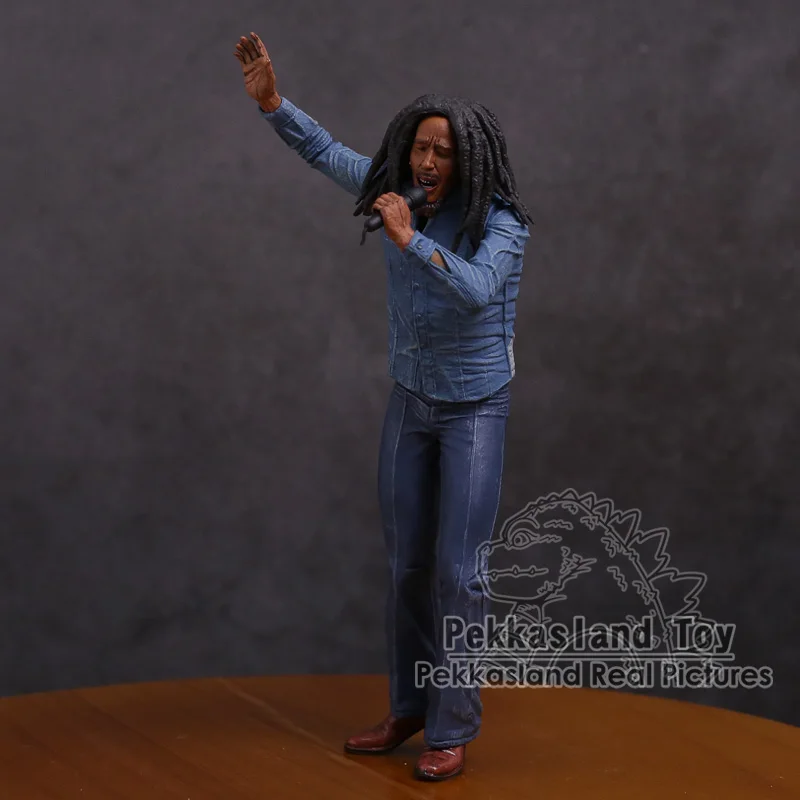 Bob Marley Music Legends Jamaica Singer & Microphone PVC Action Figure Collectible Model Toy 18cm