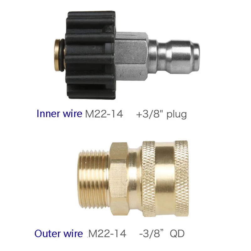 

Pressure Washer Adapter Set M22 Female + 3/8"Quick Connect Socket Male Kit