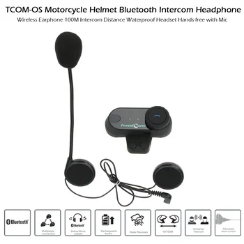 

Freedconn TCOM-OS Wireless Bluetooth Headsets Intercom Headphones Motorcycle Helmet Waterproof Hands-free w/ Mic for Motorcycle