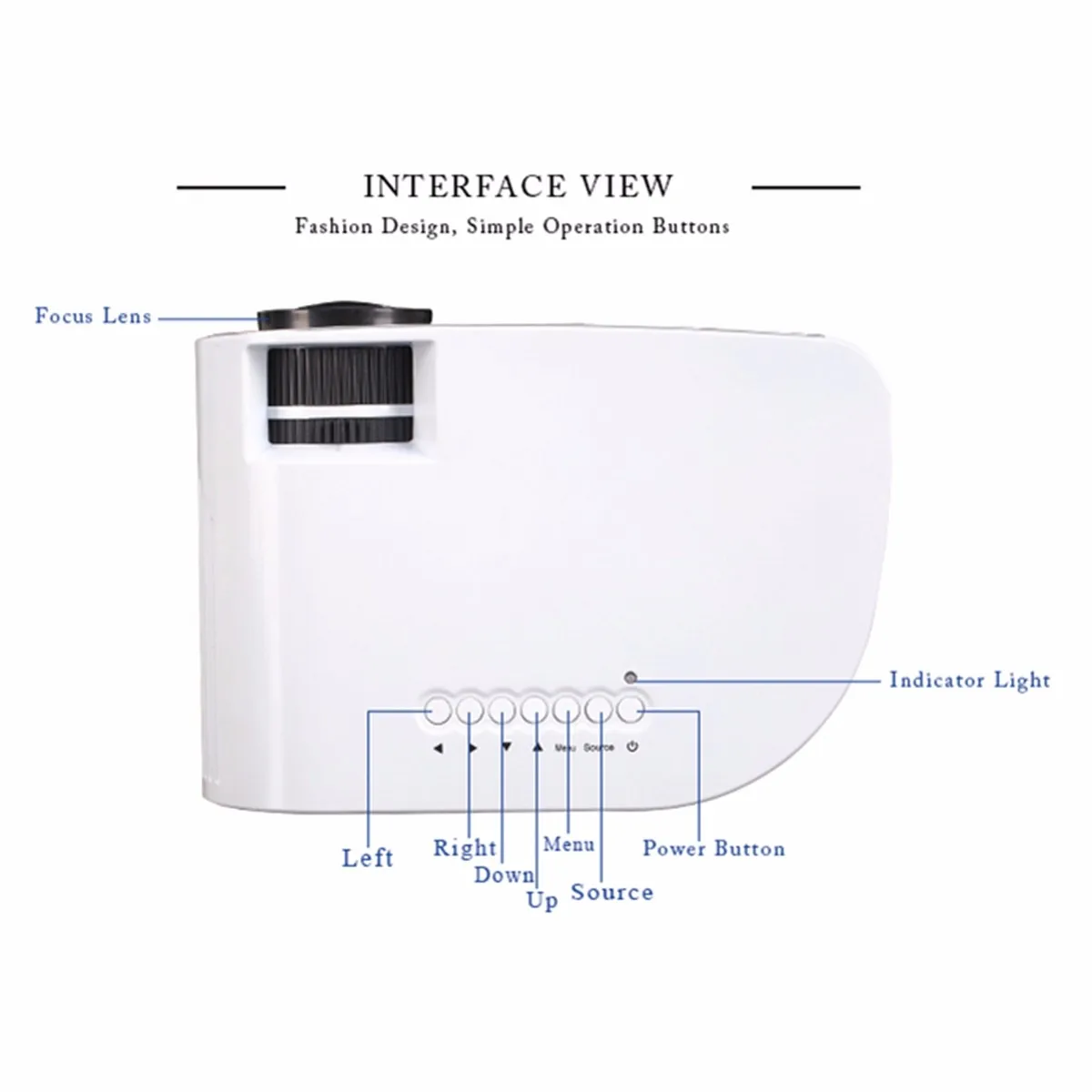 1200 Lumens HD LED Projector 3D Large Screen Home Theater Cinema LCD HDMI AV/VGA/USB/SD/HDMI Multimedia Beamer