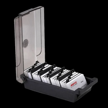 

Large Capacity Card Holder Box Organizer Holder with Dividers Index Tabs for Business Loyalty Plastic Credit Cards